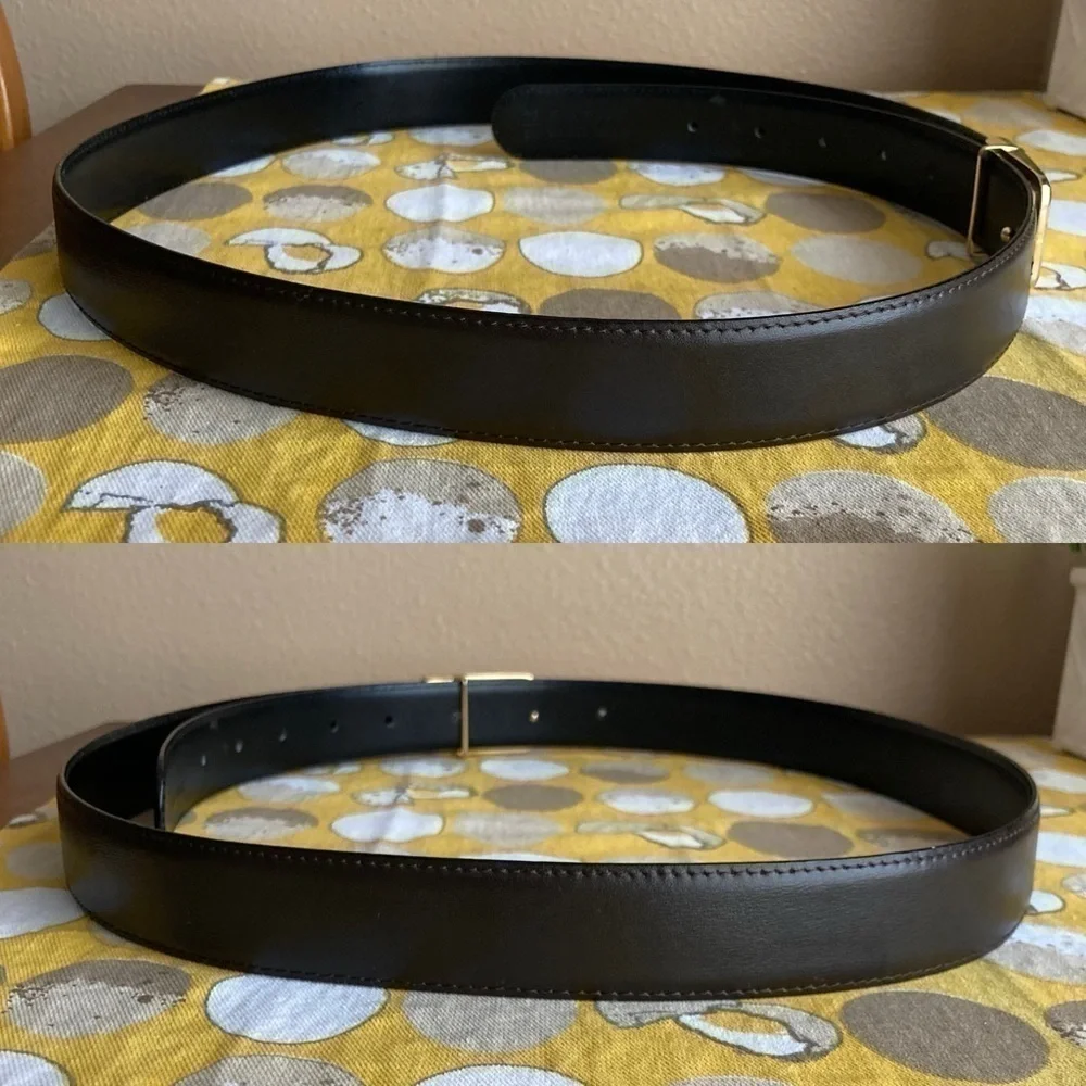 Vintage look black and dark brown reversible made in Italy men’s belt